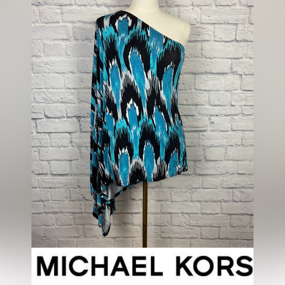 Michael Kors one sleeve waterfall top size M